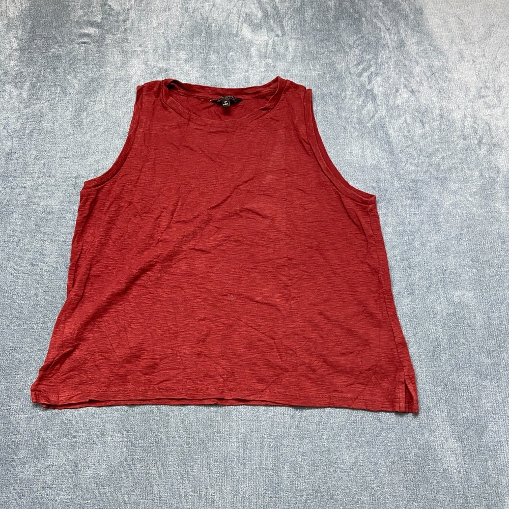 Banana Republic Tank Top Womens Medium Burgundy Cotton Sleeveless Running Sports